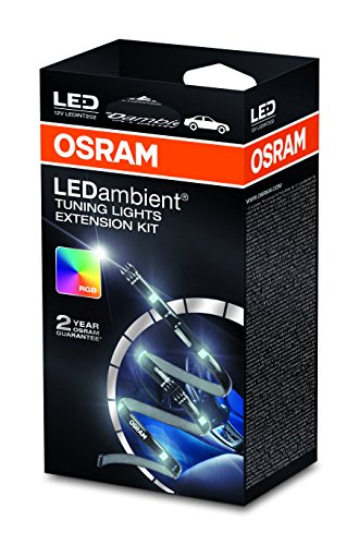 Osram LEDambient Tuning Lights Extension-Kit, Erweiterungskit für LEDINT201, Fahrzeug-Innenraumbeleuchtung, LEDINT202, 16 Farben, 5 Modi, Steuerung über Fernbedienung, 12V, Faltschachtel (1 Stück)