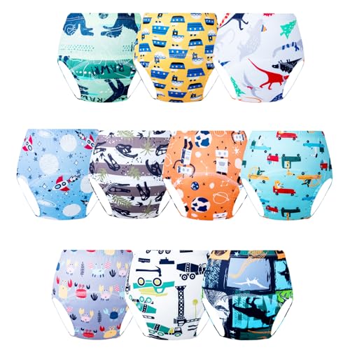 JackLoveBriefs Töpfchen-Trainingshose Töpfchentraining trainingsunterhose Kinder 4-5 Jahre(10 Stück,Farbe: Mehrfarbig, Gr.110)