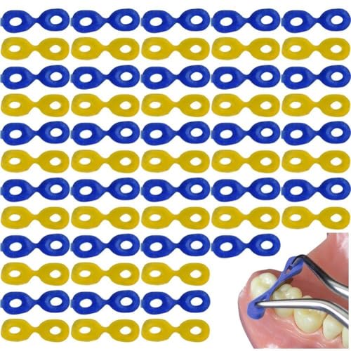 60 Stück Zahnkeile, Elastische Gummi-befestigungskeile, Matrizen, Dam-komposit-zahnseparator, Zahnmedizin-zubehör-Werkzeuge