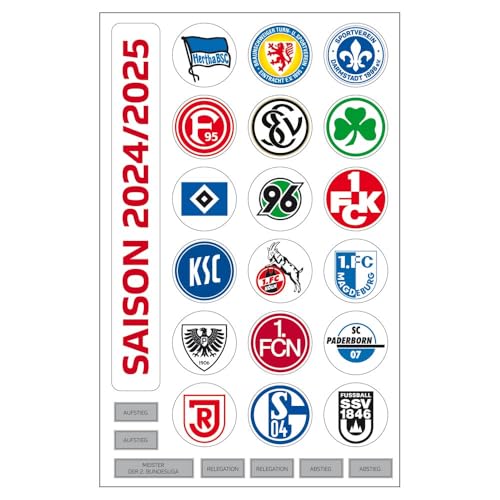 Bundesliga AMBALLCOM | Update für AMBALLCOM Magnettabelle | Saison 2024/25 | Neue Vereine | Sport | Fußball | Geschenk für Fußballfan 2 Allen clublogos