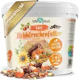 Ida Plus Edel Eichhörnchenfutter - 1000 g - Reich an Nüssen & Früchten - Ganzjahres Futter im Eimer - für Eichhörnchen & Streifenhörnchen - 100% natürlich & ausgewogen