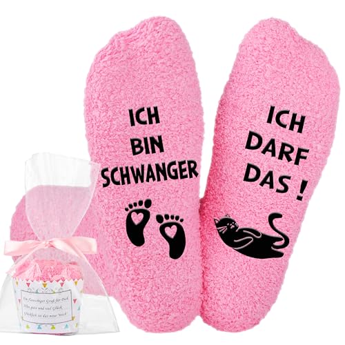 Jeasona Schwangerschaft Geschenk Verwandtschaft Socken Werdende Mama Geschenk Socken Geschenke für Werdende Mütter Socken Geschenke für Schwangere Frauen Freundin Geschenk Schwangerschaft Verkünden