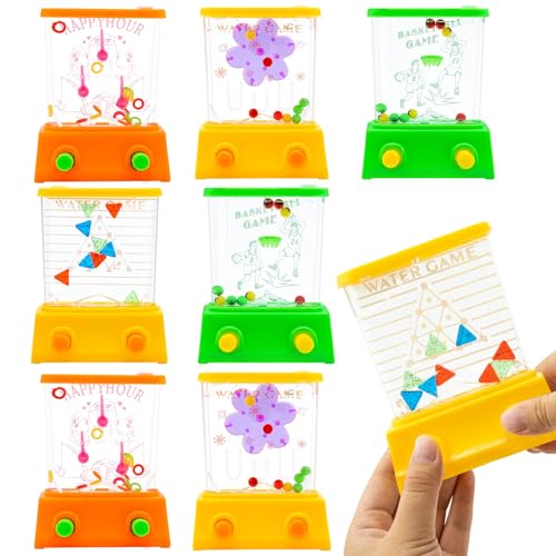 FORMIZON Wasser Flipper, 8 Stück Handheld Wasser Spiel Mini Wasser Ring Spiel Kinder Wasserflipper Fun Geschenke Mitgebsel Kindergeburtstag Geschenke Halloween Weihnachten, Ohne Wasser