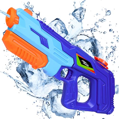 Wasserpistole Spritzpistolen 900 ml Tank große Wasserspritzpistole, Schießbereich 8-10 Meter Wasser Spielzeug, Wasserpistole für Outdoor Kinder Pool, Garten im Freien für Kinder und Erwachsene, Blau