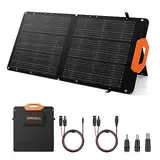 GRECELL Faltbares Solarpanel 100W Solarmodul, Adjustable Kickstand 21.5V mit Ausgang für Tragbare Powerstation Solargenerator Camping Wohnmobil Caravan Gartenhäuse Reise