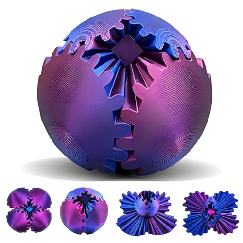 Gear Ball, 3D Gedruckter Zahnradball - The Steampunk Whirling Wonder Fidget Getriebe Ball, Gear sphere Cube Fidget Toys für Büro & Zuhause, Cool Stuff Spielzeug Geschenk für 3+ Jahre Kinder Erwachsene