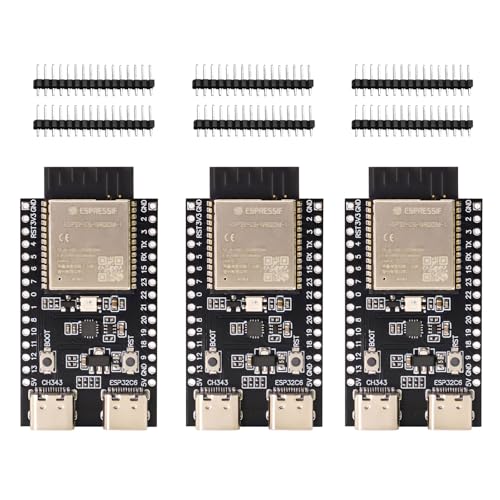 ESP32-C6 ESP32-C6-DevKitC-1-N4 Entwicklungsboards, ESP32 C6-Modul, Unterstützt WiFi + Bluetooth, 4 MB Flash mit Typ-C-Schnittstelle, kompatibel mit Arduino（3 Stück）