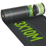 iropro Unkrautvlies Gartenvlies 3m x 10m,30m² Unkrautflies für Garten Unkrautfolie Wasserdurchlässig 90g/m² Reißfestes Unkrautgewebe Rolle Unkrautfolie,Anti Repousse,Hohe UV-Stabilisierung