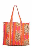 INDACORIFY Großhandels-Einkaufstasche, schöner Druck, Baumwolle, gesteppt, Markt, Einkaufen, Lebensmittel, Strandtasche, Baho-Umhängetasche, Geschenk für Sie (Muster- 8)