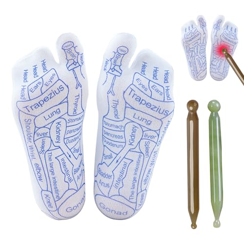 Fußreflexzonen Socken,Reflexology Socks,Akupressur Socken,Reflexology Socks With Massage Tool,Druckpunkt Socken für fuß Reflexzonen Massage für Eine Verbesserte Fußgesundheit