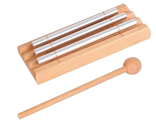 Energy Klangstab,3 Ton Klangstab,Perkussions Windspiel,Chime Gong Glockenspiel,Energy Chime,Perkussion Trio Schlagstab,Musikalische Früherziehung Klassenzimmer,Für Yoga,Heilung,Klassenzimmer,Kiuiom