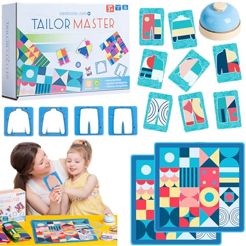 Tailor Master Matching-Spiel, Pappspielzeug - Schneidermeister Matching Spiel, Tailor Master Battle Denk Und Konzentrationstraining, Spielzeug FüR Kinder, Farblich Passende Kleidung Puzzle (B-Niveau)