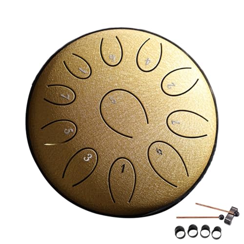 Regentrommel für Garten | 6-Zoll 11-Noten Rain Drum Outdoor Steel Tongue Drum | Zungentrommel Kinder | Handpan Sonodrum Glockenspiel Instrument | Handtrommel Meditation Zubehör für Draußen