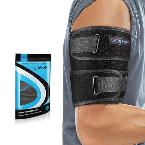 beister Oberarmstütze (Einzeln), Bizeps & Trizeps Kompressionsbandage für Männer & Frauen