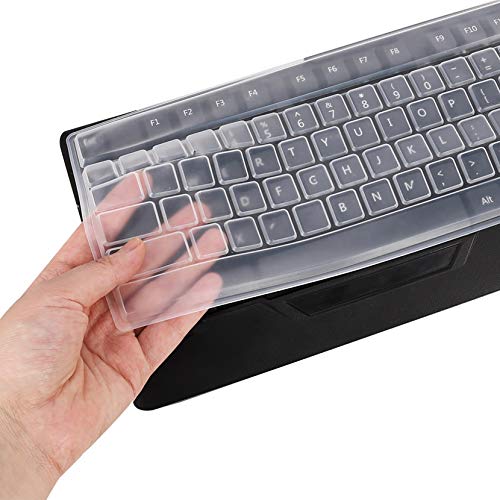 Veraing 2 stück Tastaturschutz Ultra Dünn Tastaturschutz wasserdichte Silikon Desktop Computer Tastatur Abdeckung Hautschutzfolie