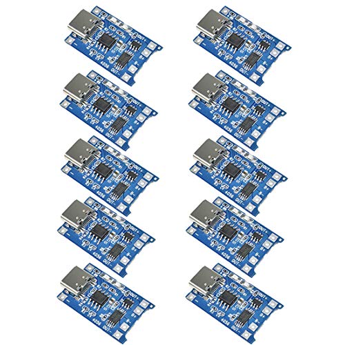 Hailege 10pcs Typ-C USB 5V 1A 18650 Lithium Batterieladegerät Modul Ladeplatine mit doppelten Schutzfunktionen