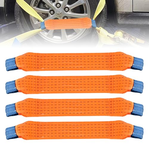 Spanngurte Autotransport, 4 Stück Quergurt für Spanngurt 50mm 40cm, Radsicherungsgurte, Auto Transport Gurt, Zurrgurt Radsicherung, Motorradspanngurt, Radsicherung Zurrgurte für Auto Motorrad PKW KFZ