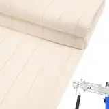 Ampvolts Tufting Tuch Punch Needle Stoff, 100×500CM Teppichrücken-Stoff Mit Markierten Gelben Linien,Strapazierfähige Musselin Meterware, Ideal für Tufting Gun und Handstickerei.