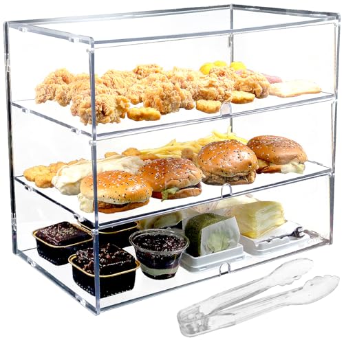 Cityjoy klare Acryl-Thekenvitrine für Bäckereien, 5 mm hochschlagfeste PETG-Platten, transparenter Acryl-Sandwich-Brotschrank