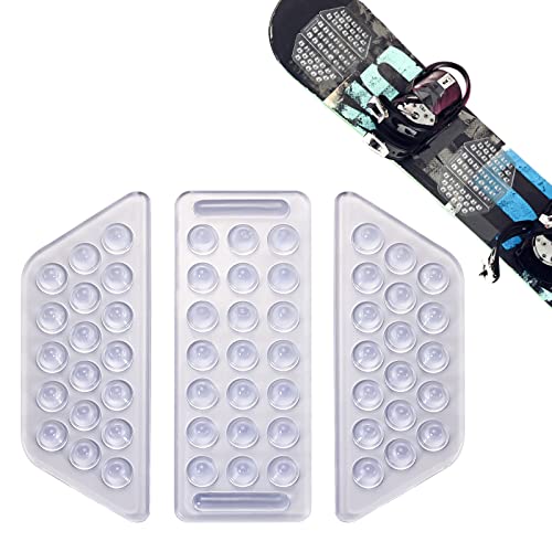 Set mit 3 Stück Stomp Pad, Klar Anti-Rutsch Stomp Pad Snowboard Grip Pad für Snowboarden