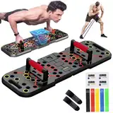 FumyFumy Liegestützgriffe Liegestütze Brett, Push Up Board Liegestützbrett Fitnessgeräte für Zuhause Calisthenics Equipment, Sportgeräte mit Zählfunktion, Resistance Bands und Handgelenkschonern