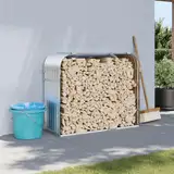 BOWEKAM Home & Garden-Log Holder Silver 120 x 45 x 100 cm verzinkter Stahl Möbelauswahl