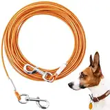 Mi Metty Tie-Out Leinen für Hunde,3/6/9/15m Kausichere Hundeleinen,Tie Out Cables Hofleine Für mittlere bis große Hunde