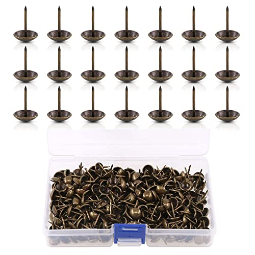 CZ Store Bronze-Polsternägel - 17x11 mm|150 Stk.|✮✮LEBENSLANGE GARANTIE✮✮ - Schöne Nägel für Sessel, Stuhl, Sofa, Dekoration & andere DIY-Projekte - Vintage, Antik, Messing-Finish
