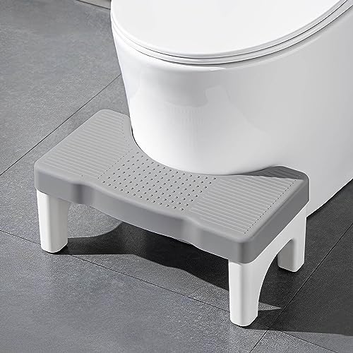 Toilettenhocker Erwachsene | Klohocker Kackhocker Hocker Toilette | wc Hocker - Bekämpft Hämorrhoiden, Verstopfung, Blähungen, Reizdarmsyndrom, Blähungen Grau