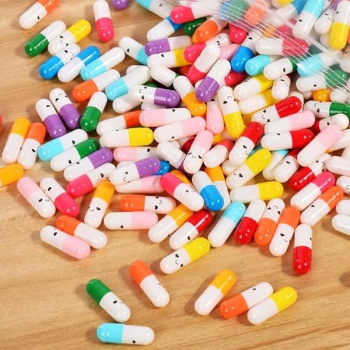 200 Stück Nachricht Kapselflasche, Brief Kapse, Nachricht Kapsel, Bunt Freundschaft Kapseln, Nachricht Buchstaben Kapsel, für Weihnachten Valentine Jahrestag Geburtstag Hochzeit (Farbe Zufällig)