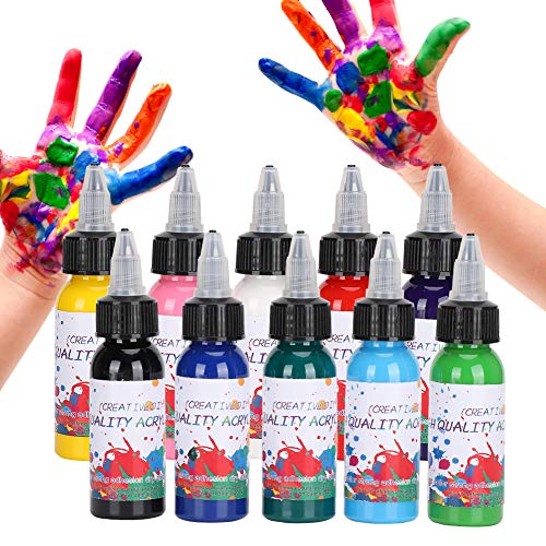 10-teiliges Acrylfarben-Pigment-Set, Andere Künstlerbedarfsartikel, Typ B Textilgewebeöl, Spezielle Kunstfarbe YS101 30 Ml, Helle Farben, Stark Wasserfest, Spitzer Mundauslass,