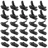 Dadabig 100 Stück Zelte Clips, Krokodil Klammern Planenhalter Clips Winddichte Markisen Clips Clamp Zelt Baldachin Set Planenhalter Clips Kunststoff Krokodiklemme für Outdoor-Aktivitäten (Schwarz)