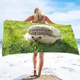 Microfaser Strandtuch Tier Igel 150 X 200 cm Schnelltrocknend Sandfrei Strandhandtuch Badetuch Groß Microfaser Handtücher Für Strand,Fitnessstudio,Yoga,Reise,Camping Und Wandern Schnell Troc-2M6K/O6U