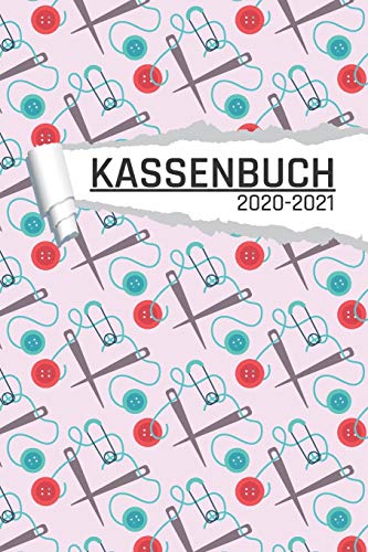 Kassenbuch: Nähnadel Motiv für Stoffhändler I Undatiert I 120 Seiten I DIN A5 I Für jedes Kalenderjahr und Quartal I Kalenderwoche Übersicht I Dot Grip Notizen I matt