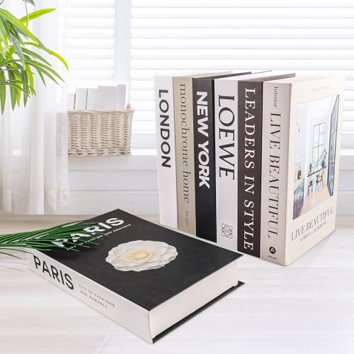 7 Stück Dekorative Bücher für Heimdekor, Faltbare Gefälschte Bücher, Display Bücher für Couchtisch/Regale, Dekobücher für Büro, Dekor für Home Sweet Stacked Books, Keine Seiten