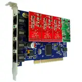 TDM400P FXO-Karte mit 3 FXO+1 FXS-Anschlüssen, Tdm400 PCI-Anschluss unterstützt Issabel FreePBX Dahdi Asterisk Free PBX