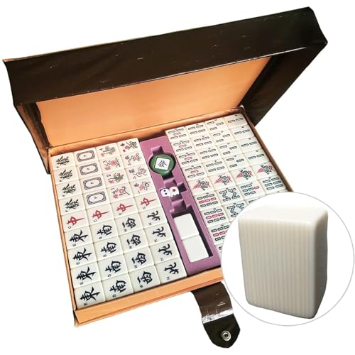 Mahjong Set Mit Arabischen Ziffern Professionelles Chinesisches Mahjong-Spielset 146 Tiles (Mahjongg, Mah-Jongg, Mah Jongg Set, Majiang)