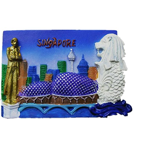 3D-Kühlschrankmagnet Singapur, Touristen-Souvenir-Aufkleber, Dekoration für Zuhause und Küche, Singapur, Kühlschrankmagnet