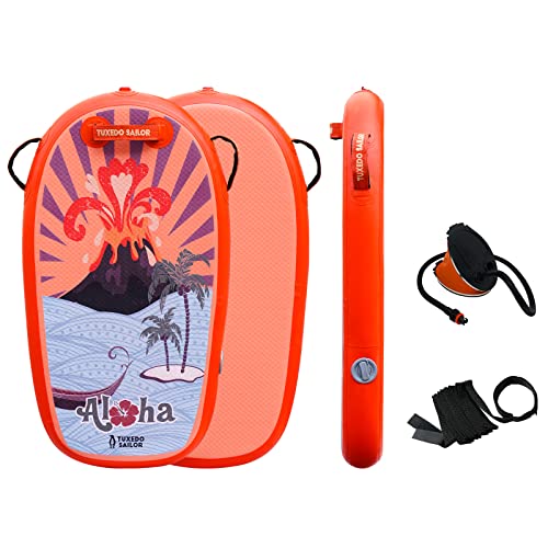 Tuxedo Sailor Aufblasbare Bodyboard Schwimmbrett Schwimmboard, Surfbrett Kinder und Erwachsene zum Surfen & Wellenreiten am Strand, für Anfänger & Fortgeschrittene