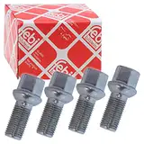 4x FEBI BILSTEIN RADSCHRAUBEN M14x1,5x27 mm VERZINKT SW17 RADBOLZEN RADSCHRAUBE, Legierter Stahl