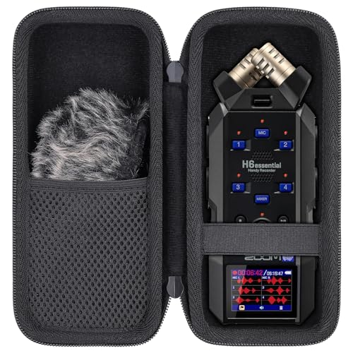 Aenllosi Hart Tasche Kompatibel mit Zoom H6essential 32-Bit Handy Recorder, Hülle Gehäuse für Zoom Recorder, Schwarz (Nur Tasche)