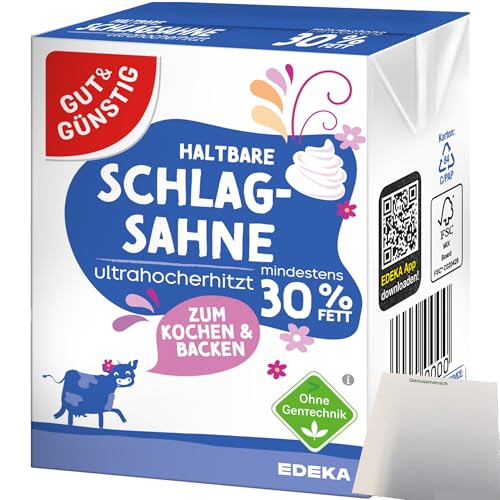 Gut&Günstig Haltbare Schlagsahne 30% Fett (200g Packung) + usy Block