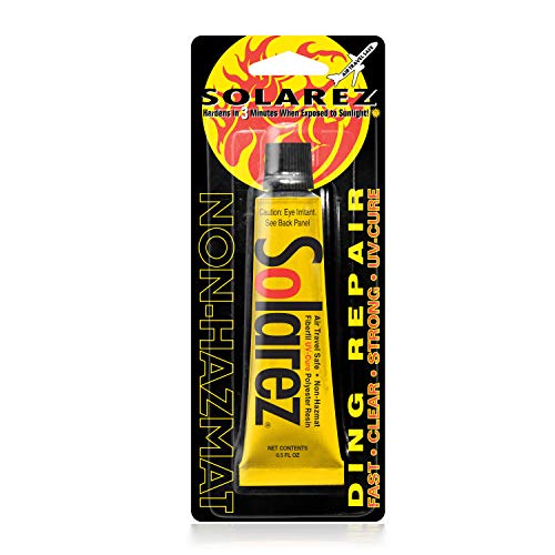 Solarez Reparatur-Set für Surfbretter, UV-Schutz, aus Polyester, sicher und unbedenklich, trocknet in weniger als 3 Minuten Inklusive Sandpad mit Körnung 60/240, 100 (14,2 g)