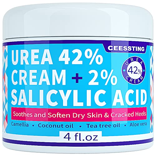 ENVISHA Urea Creme 42 Prozent für Füße – 42% Urea-Fußcreme mit 2% Salicylsäure und Hyaluronsäure – für Füße, Hände, Fersen, Ellenbogen, Nägel und Knie