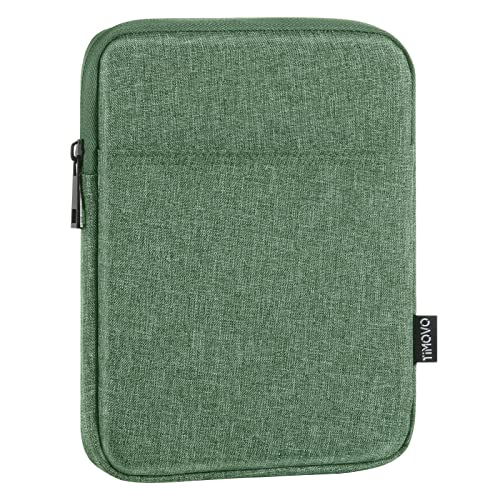 TiMOVO 6-7 Zoll Sleeve Hülle Kompatibel mit Kindle 2022 Kindle Paperwhite 11.Gen 2021/Kindle 10.Gen 2019, Kindle Oasis 2019/2017, E-Reader Kindle(8.Gen 2016) Schutzbeutel mit klein Tasche, Bodhi Grün