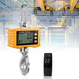 KKTECT Kranwaage 1000kg/2000 lb Industrielle Hängewaage Hochleistungs wiederaufladbare Super Clear Digital Crane Scale mit Fernbedienung 1T hochpräzise elektronische Hängende Waage