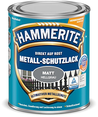 AKZO NOBEL (DIY HAMMERITE) Metall-Schutzlack matt grau0,750 L, 5134936, 0.75 Liter