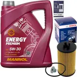 Ölfilter + 5L 5W30 Öl passend für Astra H J Corsa D Meriva B B