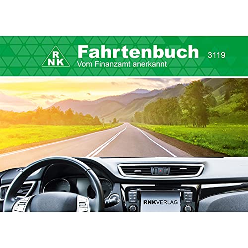 RNKVERLAG 3119 - Fahrtenbuch PKW in DIN A6 mit Tipps und Hinweisen, für Hybrid- und Elektrofahrzeuge geeignet, vom Finanzamt anerkannt, 1 Stück