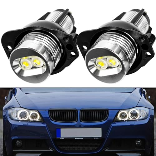 AUTOXBERT 2x Angel Eyes für BMW E90 E91, LED Angel Eyes Halo Ring, 12V 6000K Hohe Helligkeit Weißes Licht
